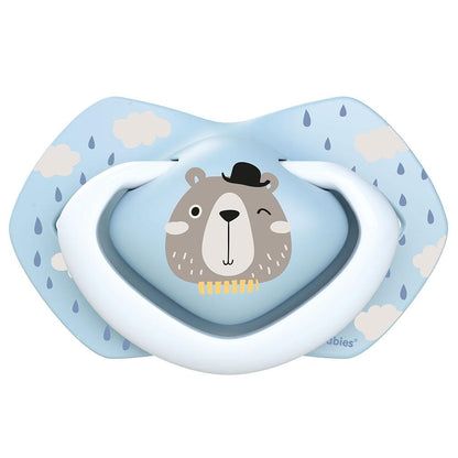 Pack sucettes en silicone Bonjour Paris bleu Canpol Babies (2 unités) 6-18 mois