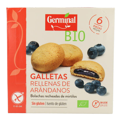 Biscuits sans gluten fourrés à la crème de myrtille Germinal, 200 g