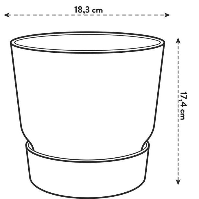 Doniczka z wbudowaną podstawką Greenville Elho Antracita 30 cm