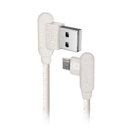 Eco-friendlyCavo Micro USB ecologico realizzato al 35% con materiali biodegradabili SBS Bianco