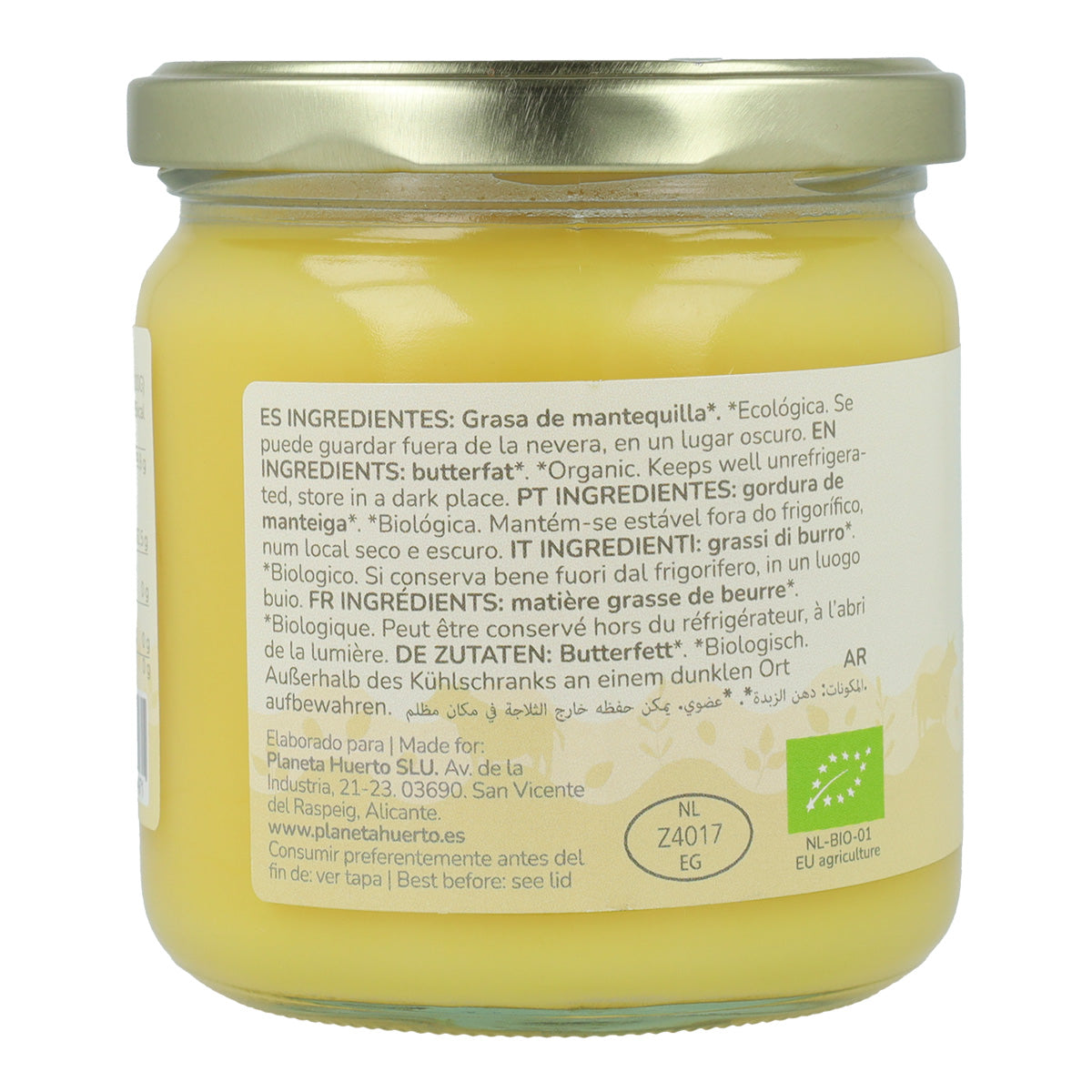Ghee klarifierad smör ECO Planeta Huerto 300 g