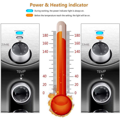 Friggitrice ad aria senza olio 3,2 L 1400W Senza BPA