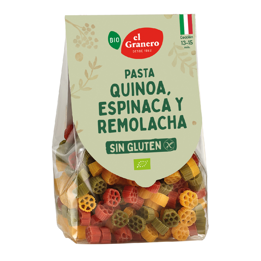 Pâte sans gluten bio tricolore El Granero 250 g