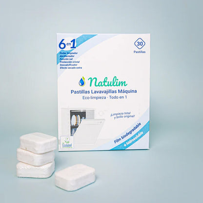 Öko-Spülmaschinentabs 6 in 1 Natulim 30 Stück