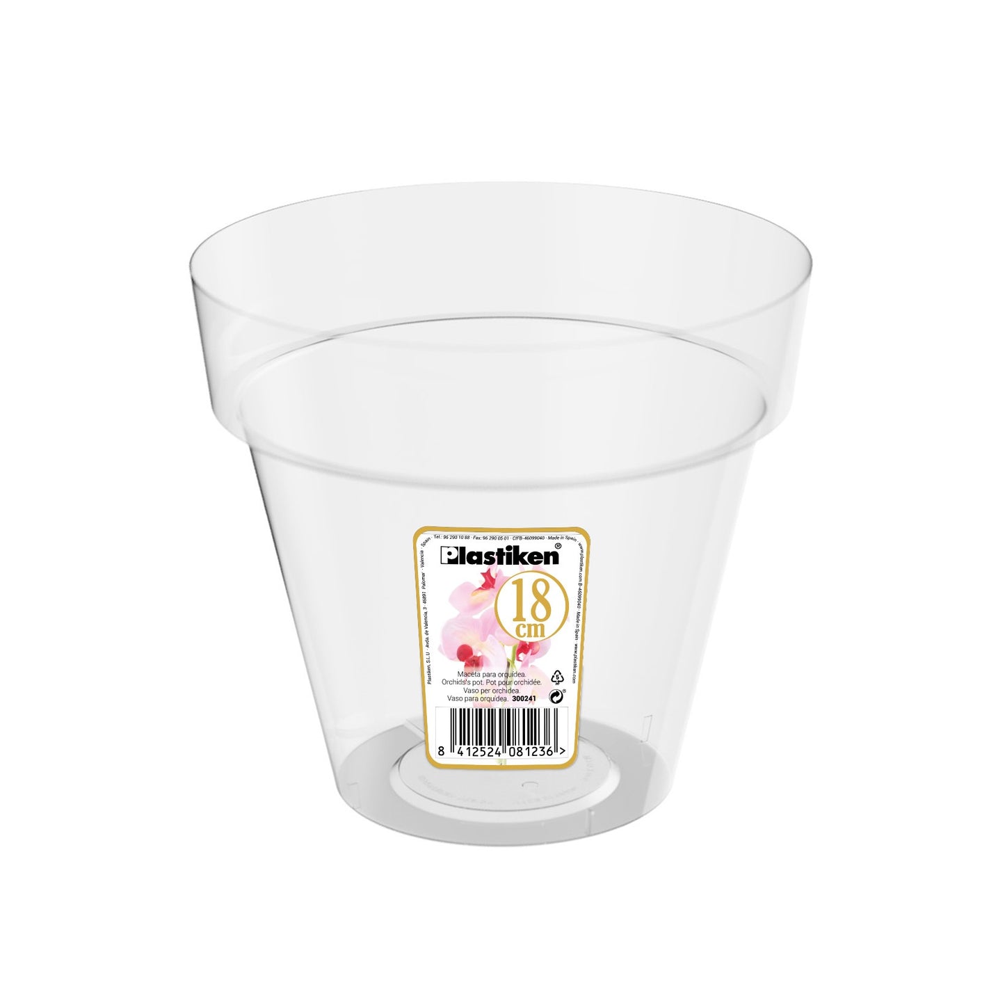 Transparante orchideeënpot Tes ⌀ 22