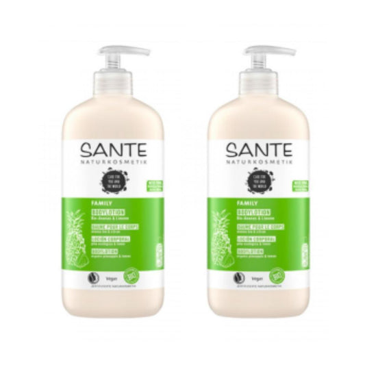 Pack of 2 Pineapple and Lemon Body Lotion Sante, 500 ml