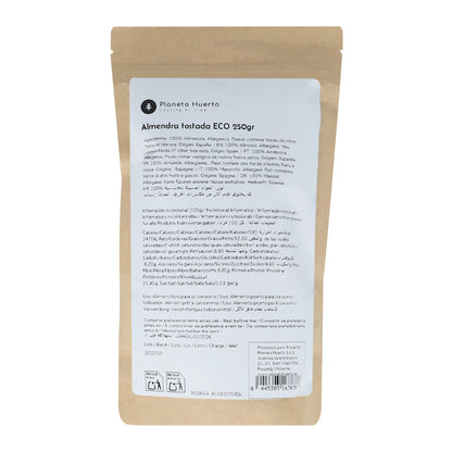 Amandes grillées non salées avec peau ECO Planeta Huerto 250 g