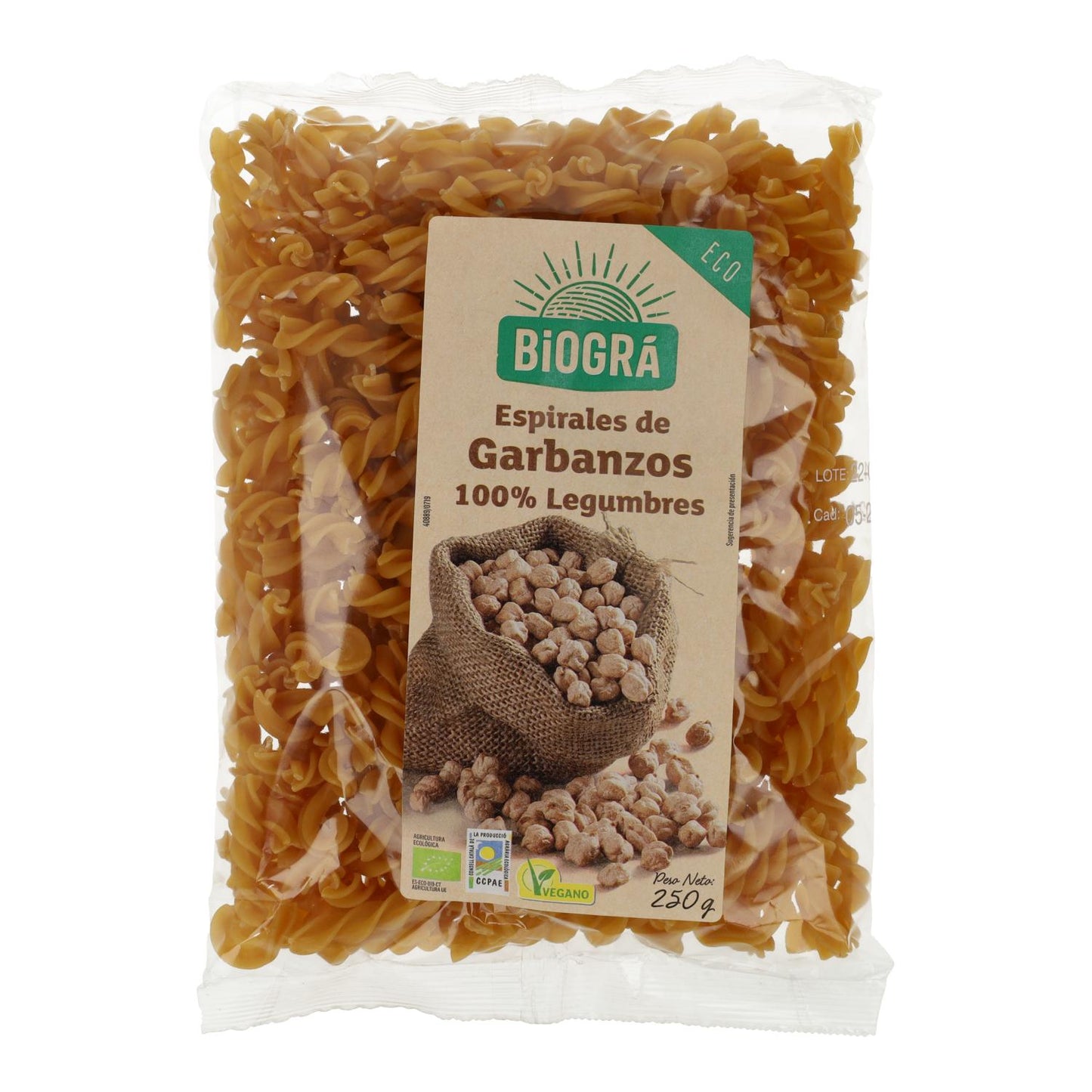 Kichererbsen-Spiralen Biográ BIO 250 g