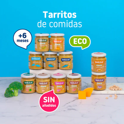 Confezione vasetti di carne e pesce BIO Smileat 4 pezzi da 230 g