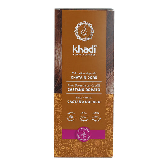 Teinture naturelle couleur châtain doré Khadi 100 g