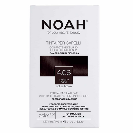 Teinture capillaire brun café Noah 140 ml (4,06)