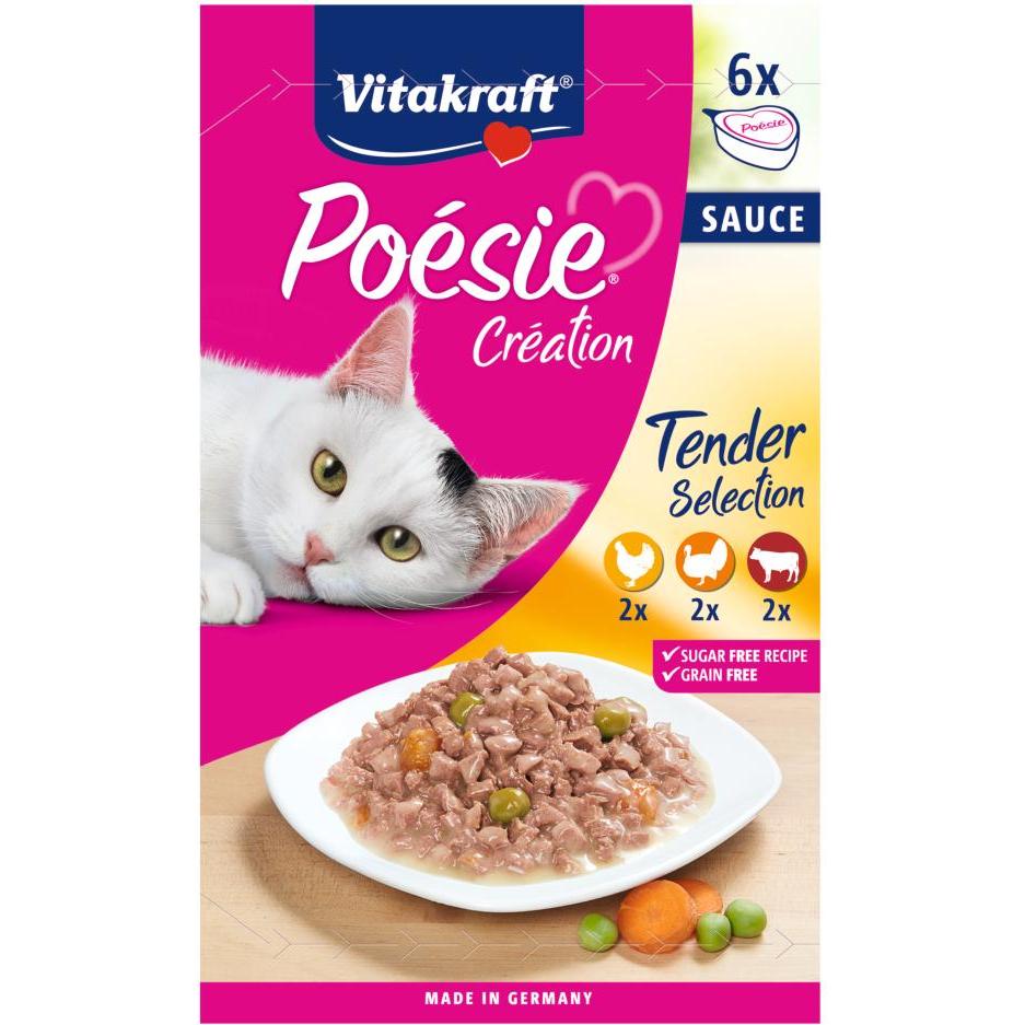 Vitakraft Vitakraft Poésie Creation Sauce Multipack 6 x 85 g nourriture humide pour chat