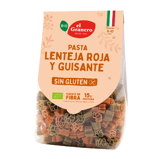 Pâte de lentilles et pois sans gluten Bio El Granero 250 g