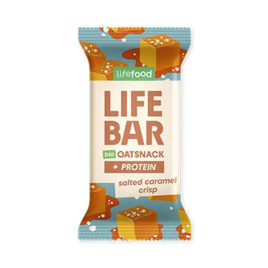Barre protéinée à l'avoine Salted Caramel Crisp Life Food 40 g Lifebar