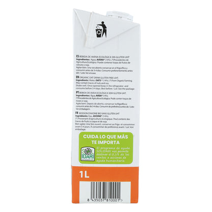 Pakket 4x glutenvrije haverdrank Bio Sol Natural 1 l