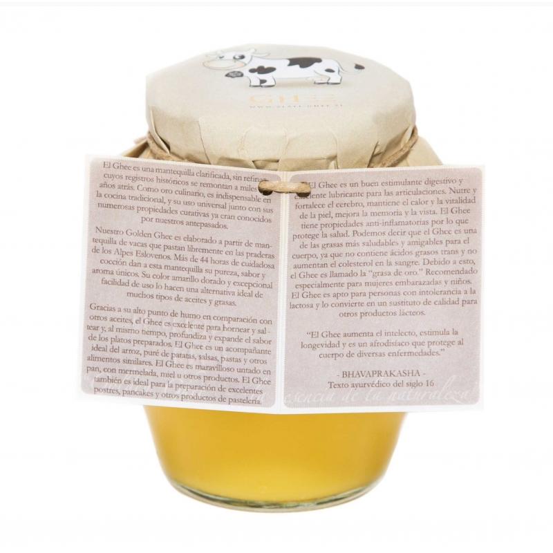 Golden Ghee Bio Geklaarde boter van koeienmelk Golden Ghee 370 ml