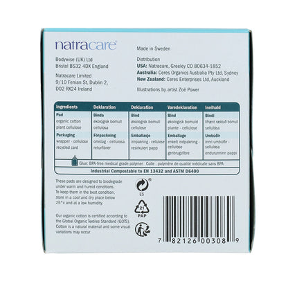 Bio-maandverband met vleugels Natracare 12 stuks