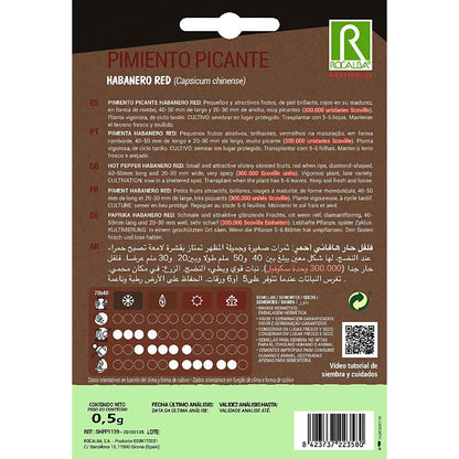 Semi di peperoncino piccante Habanero Red Rocalba