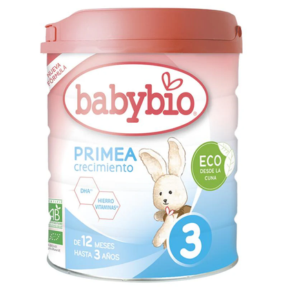 Zestaw 3 szt. mleko wzrostowe Primea 3 (od 12 miesięcy do 3 lat) ekologiczne Babybio 800 g