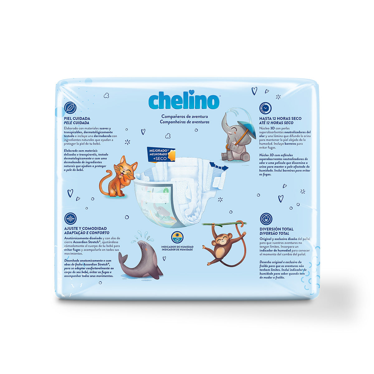 Confezione da 6 pannolini T6 Junior (17-28 kg) 27 pezzi, Chelino