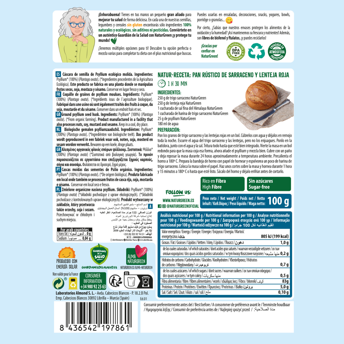 Psylliumfrön BIO NaturGreen 100 g