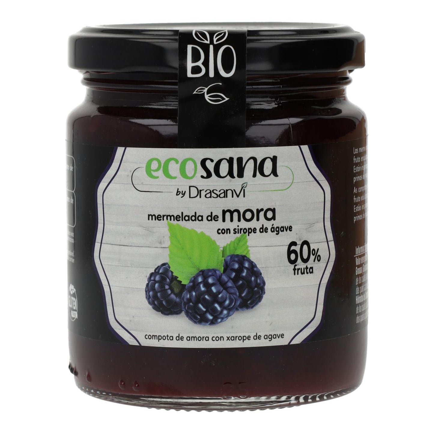 Marmellata extra di more senza zucchero BIO Ecosana 260 g