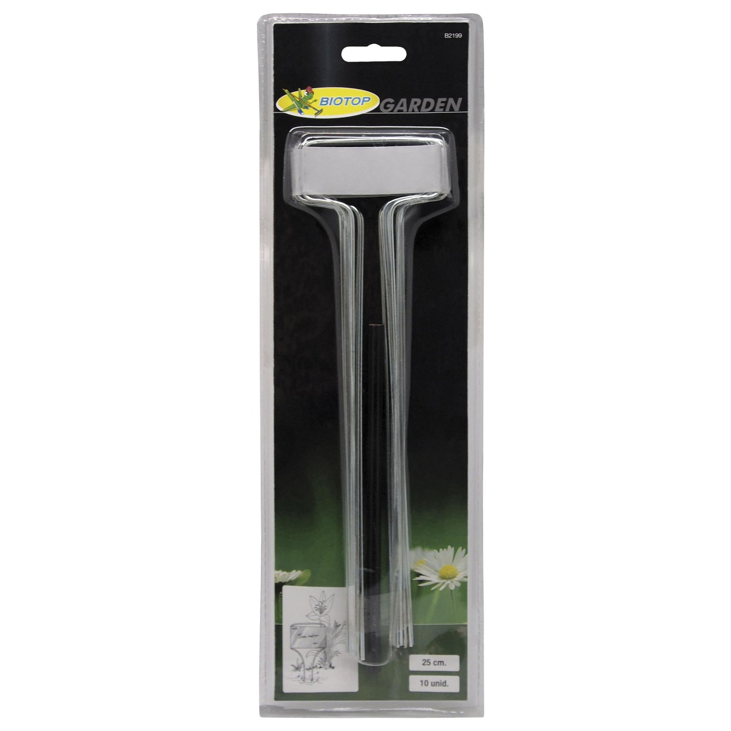 Etichette in zinco 25 cm Biotop – 10 unità + matita per orto e giardino