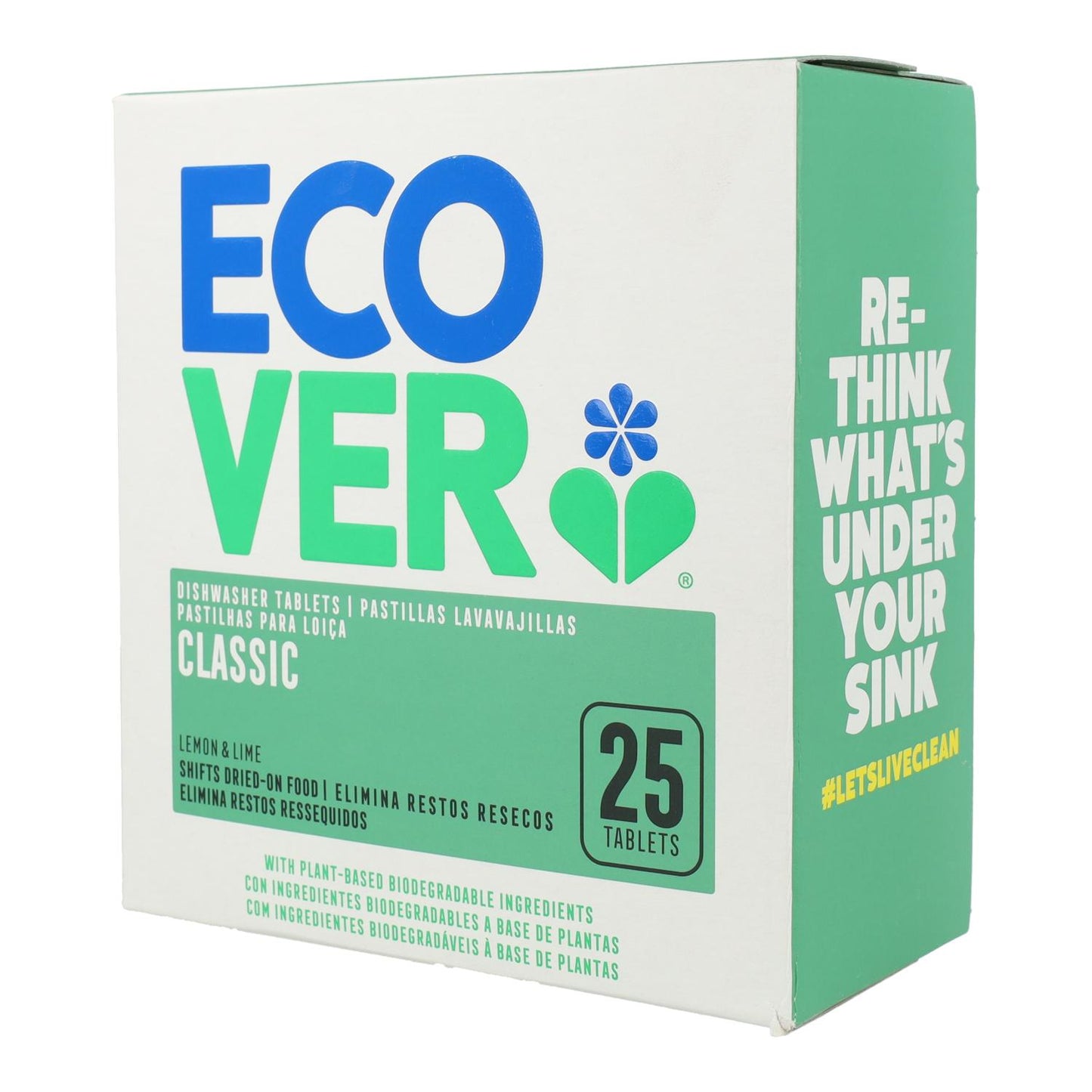 Pack of 2x Classic Dishwasher Tablets Ecover 25 tablets of 20g