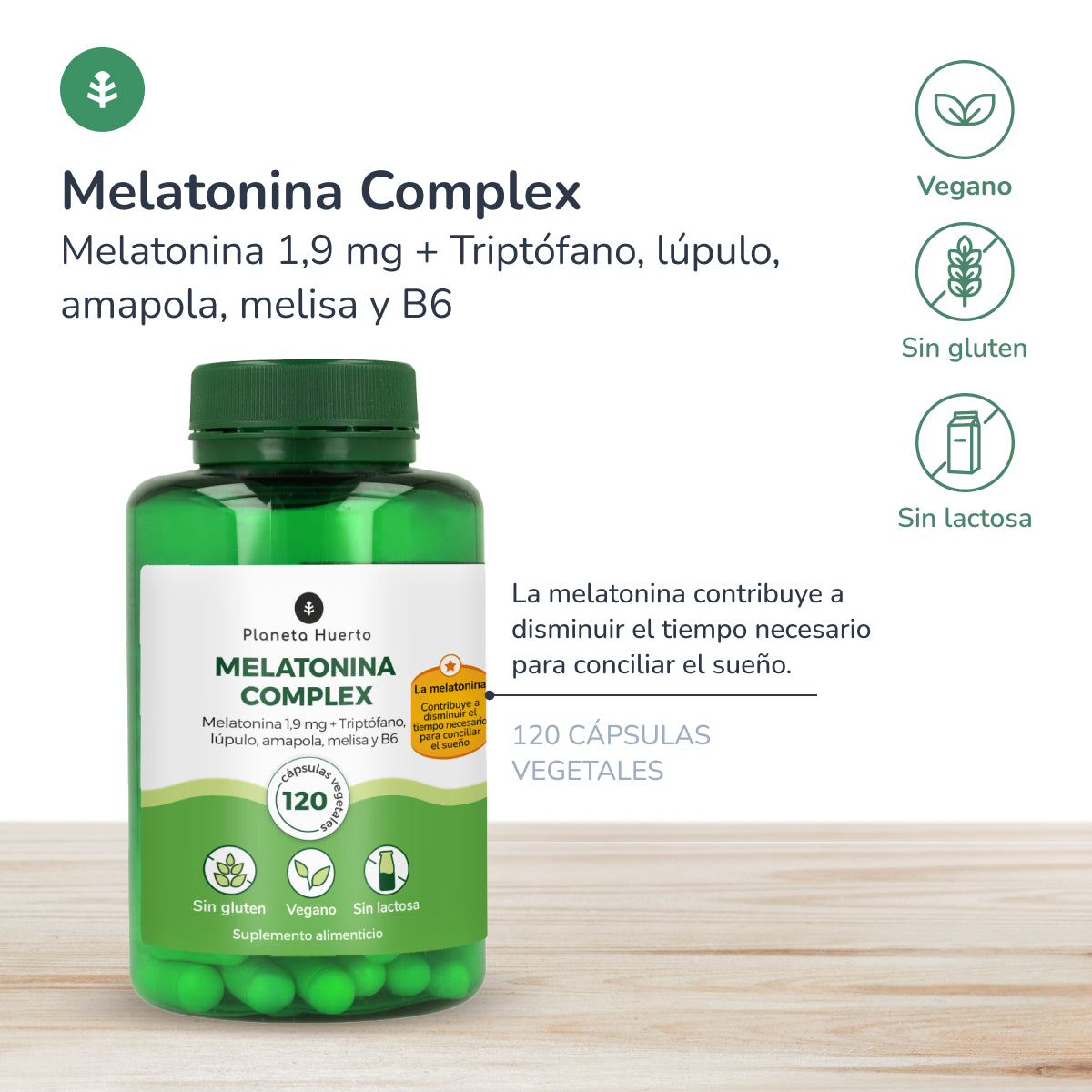 Pack 3xMelatonin complex Planeta Huerto 120 caps