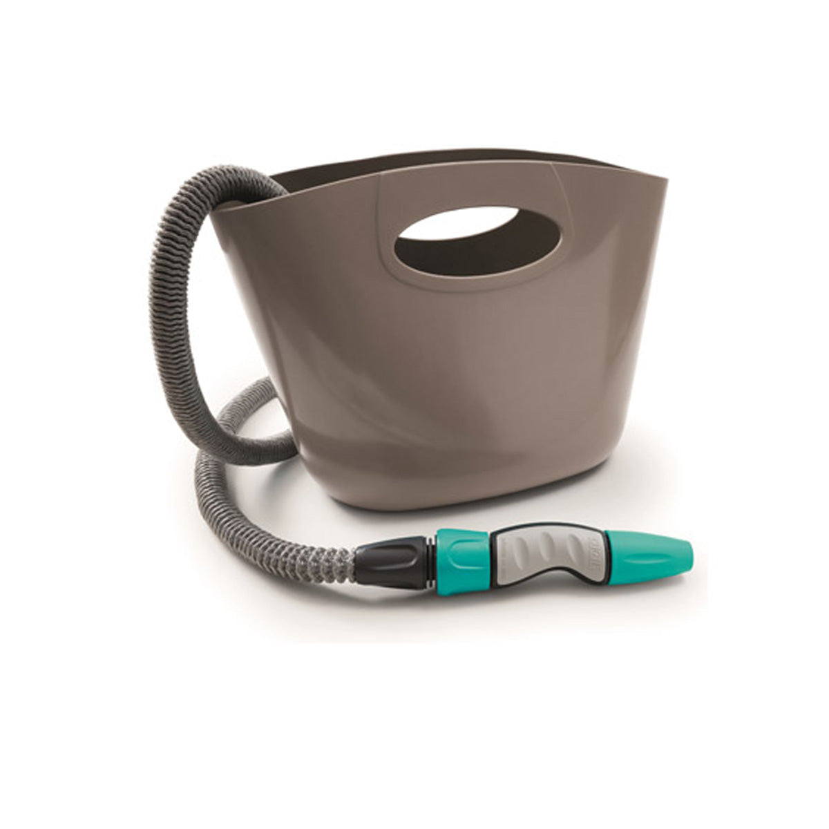 Ausziehbarer Schlauch-Set Grau in Plastiktüte AQUAPOP 15 m