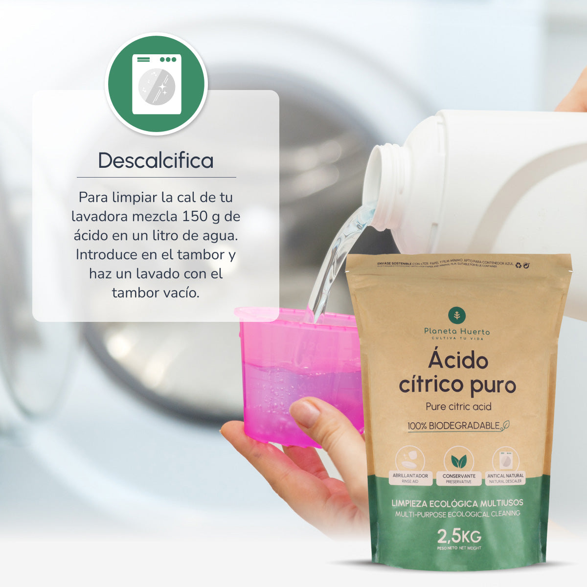 Pack 3xZitronensäure Planeta Huerto 1 Kg