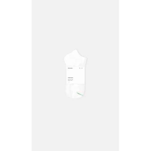 Calzini bianchi in cotone biologico alla caviglia Minimalism 41-46