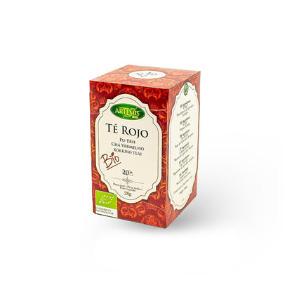 Czerwona herbata Puerh w torebkach Eco 20 filtrów Artemisbio