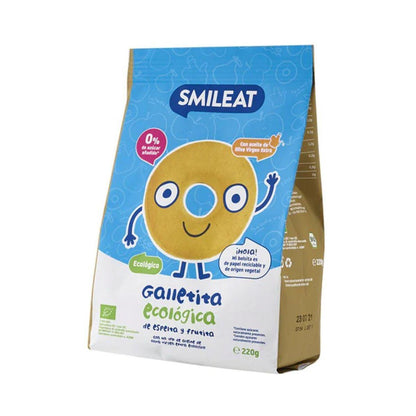Lot de 12 paquets de biscuits bio pour enfants à la pomme et à l'épeautre Smileat, 220 g