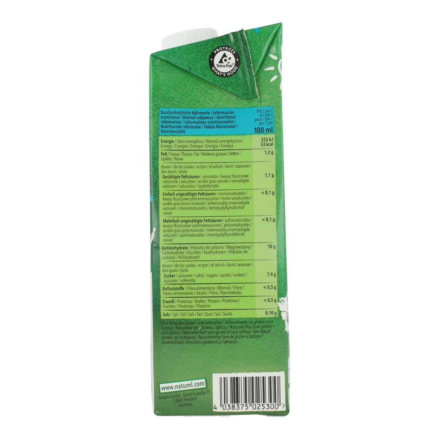 Pack of 8 x Natumi Organic Coconut Rice Drink 1 L