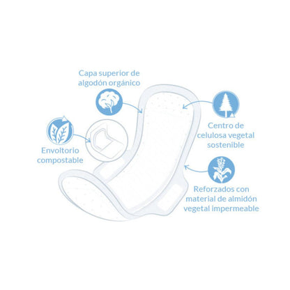 Natracare superbindor med vingar, ultra extra, ekologiska, 10 st
