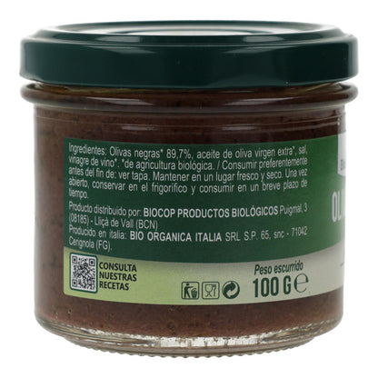 Organic black olive pâté, Italy, 100 g