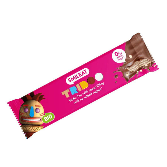 Chokladöverdragna waffelstänger ECO Smileat 40 g
