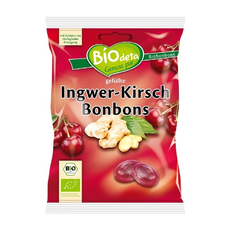 Caramelle ripiene allo zenzero e ciliegia Biodeta 75 g