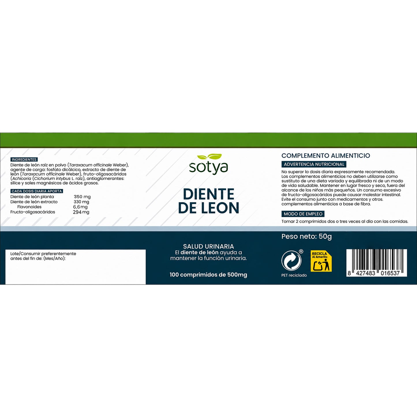 Dente di leone Sotya 100 compresse