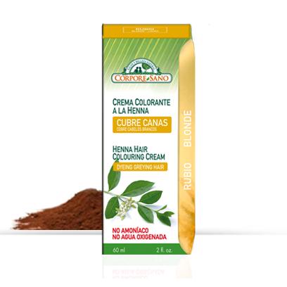 Crema all'henné copri-capelli bianchi biondo Corpore Sano 80 ml