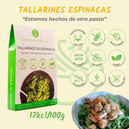 Tallarines konjac espinacas The Konjac Shop 270g