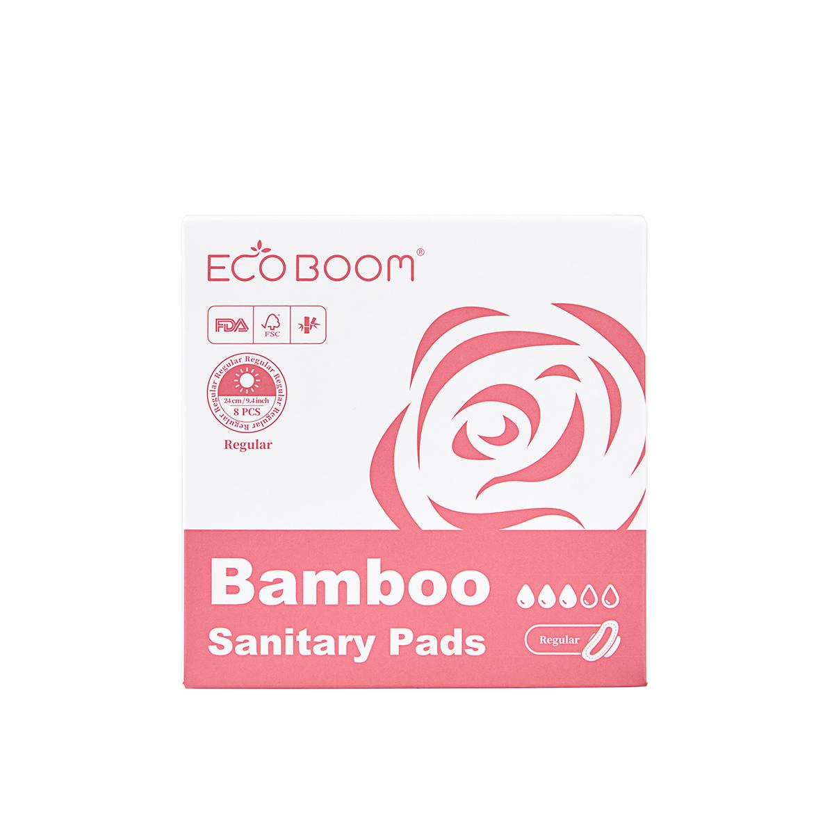 Biodegradowalne podpaski z włókna bambusowego Regular Ecoboom 8 szt.