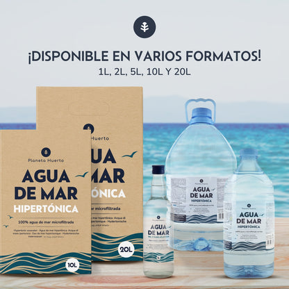 Eau de mer hypertonique en bouteille Planeta Huerto 2 L