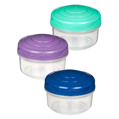 Förpackning med lufttäta behållare Sistema Mini Bites To Go 3x130 ml