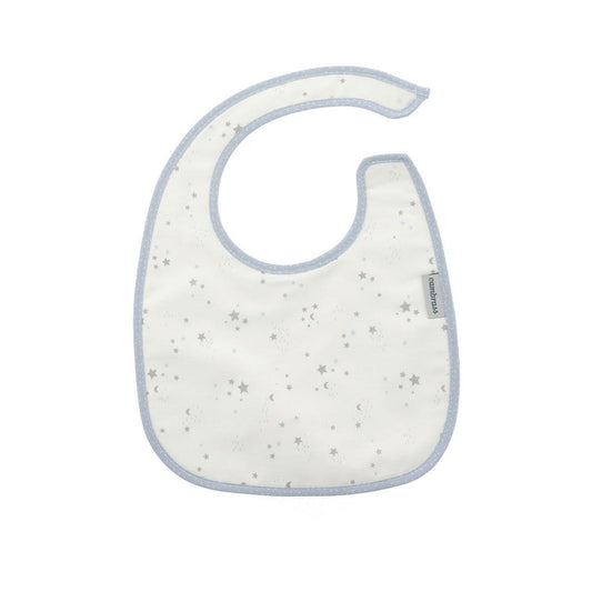 Fyrkantig haklapp med kardborreband, ljusblå, 20 x 26 cm. Färg: rosa