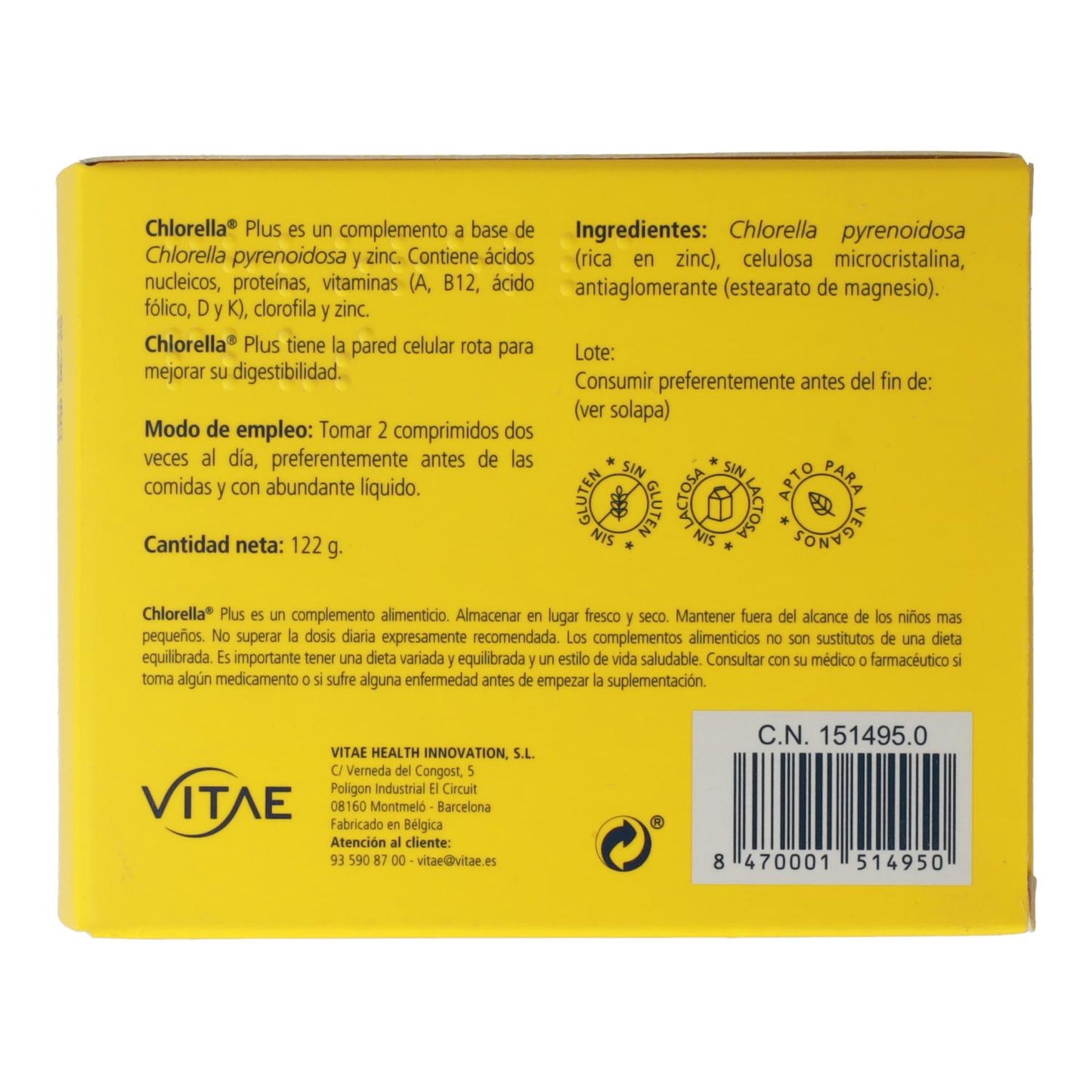 Chlorella Plus  Vitae 120 tabletek