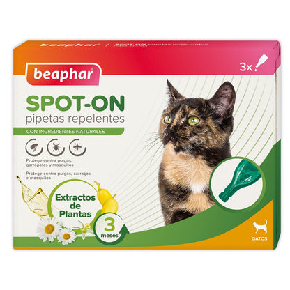 Pipetten met natuurlijke parasietenwerende middelen voor katten 3x1 ml