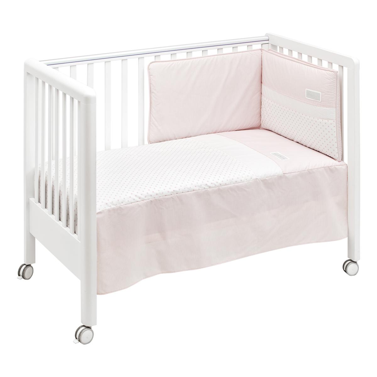 Ensemble couette + protège-matelas pour lit bébé Star 60 x 120 cm. Beige