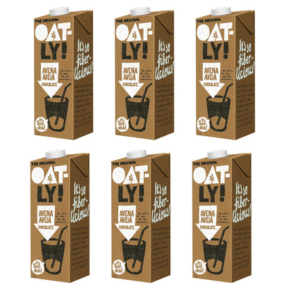 Confezione da 6 bevande all'avena e cioccolato, Oatly, 1 L